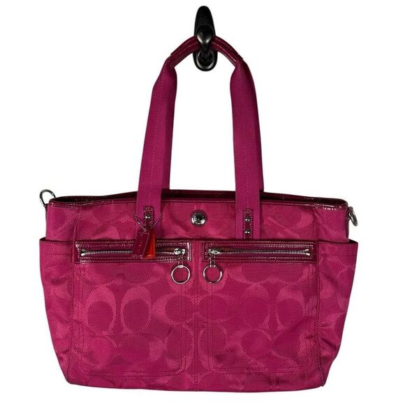 Coach Handbags - Coach Pink Orange Baby Bag